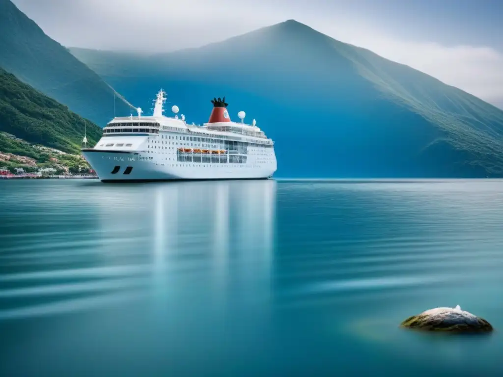 Experiencia de turismo marítimo en crucero, navegando en aguas tranquilas bajo un cielo azul