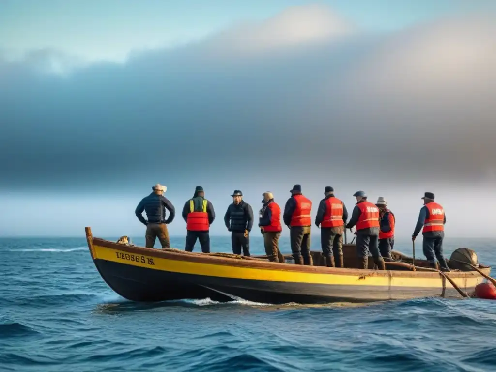 Un grupo diverso de personas restaura un antiguo artefacto naval en un proyecto de conservación