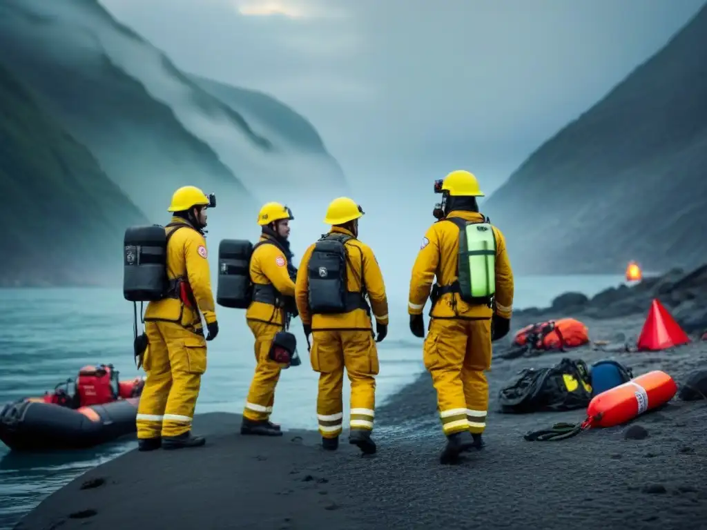 Un grupo en diferentes situaciones de emergencia usa flares, walkietalkies y espejos de señales, destacando la comunicación en rescates