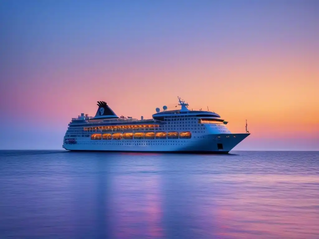 Un horizonte de posibilidades se abre al ver un crucero navegando al atardecer