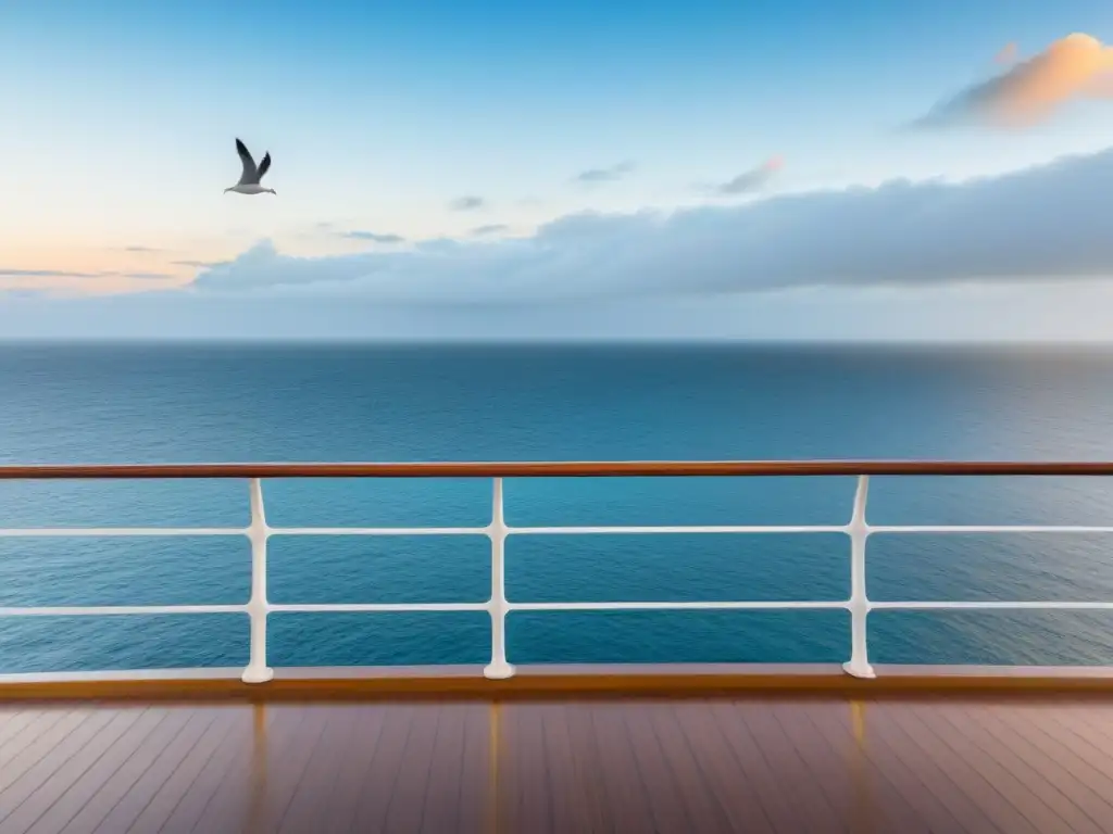 Un horizonte sereno desde un crucero sin plásticos de un solo uso