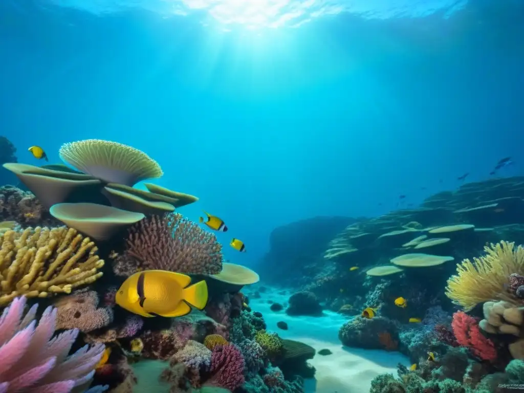 Impacto cruceros ecosistemas marinos: Colorido arrecife de coral, peces y anémonas en equilibrio acuático