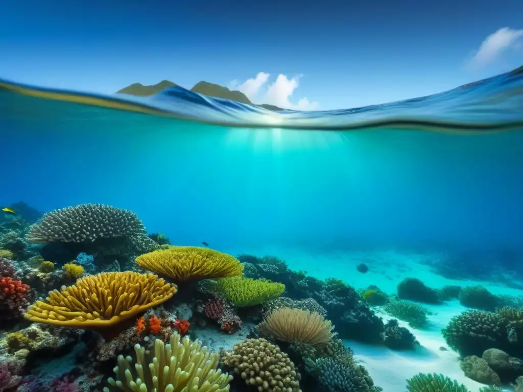 Un impresionante ecosistema marino lleno de vida y color en destinos ecológicos cruceros marítimos