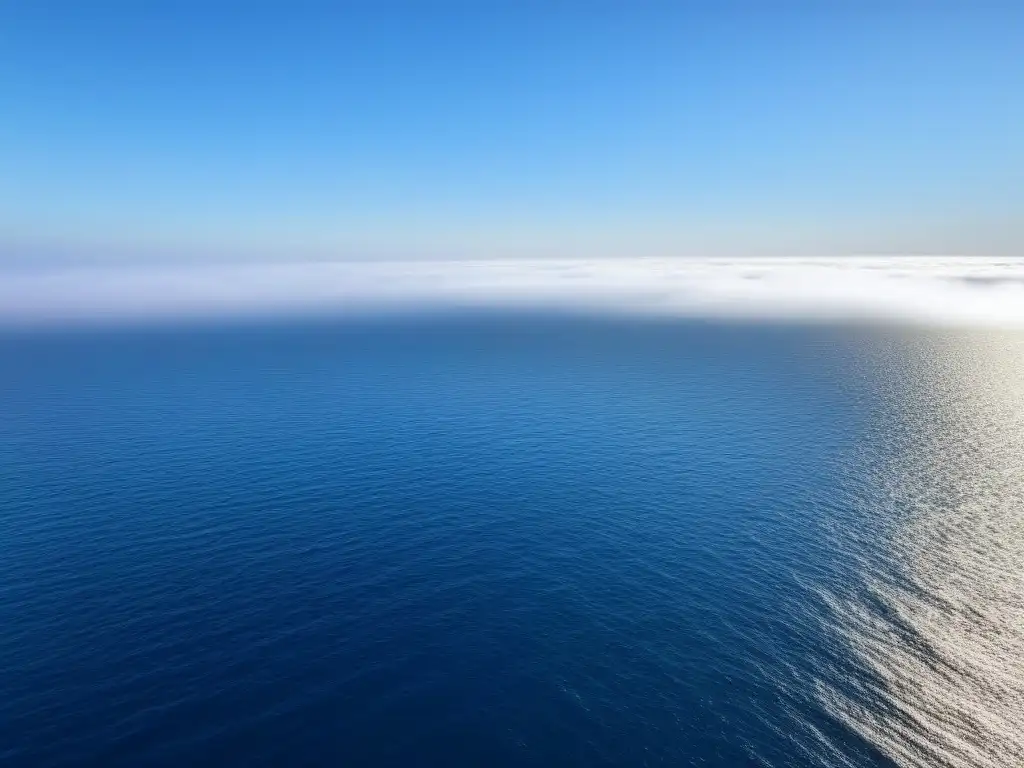 Inmensidad tranquila del mar reflejando la luz solar, invita a sumergirse en la paz