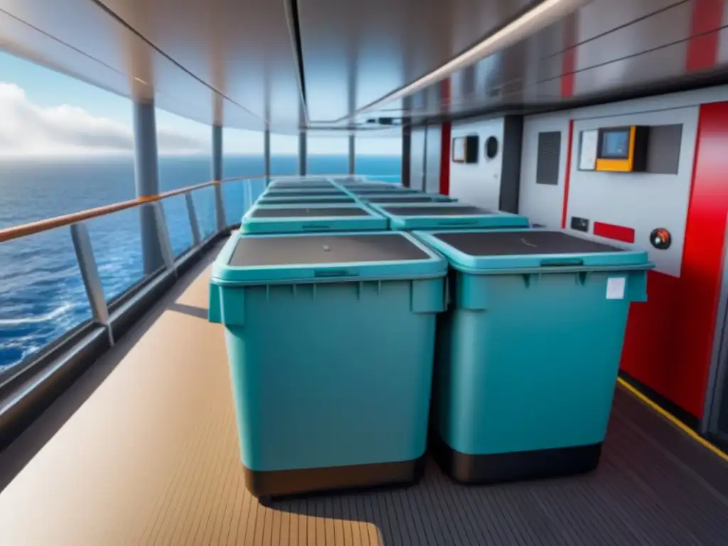 Un innovador sistema de gestión de residuos en un crucero ecológico de diseño futurista