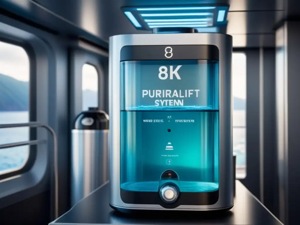 Una innovadora tecnología de purificación de agua para cruceros en un diseño moderno y futurista