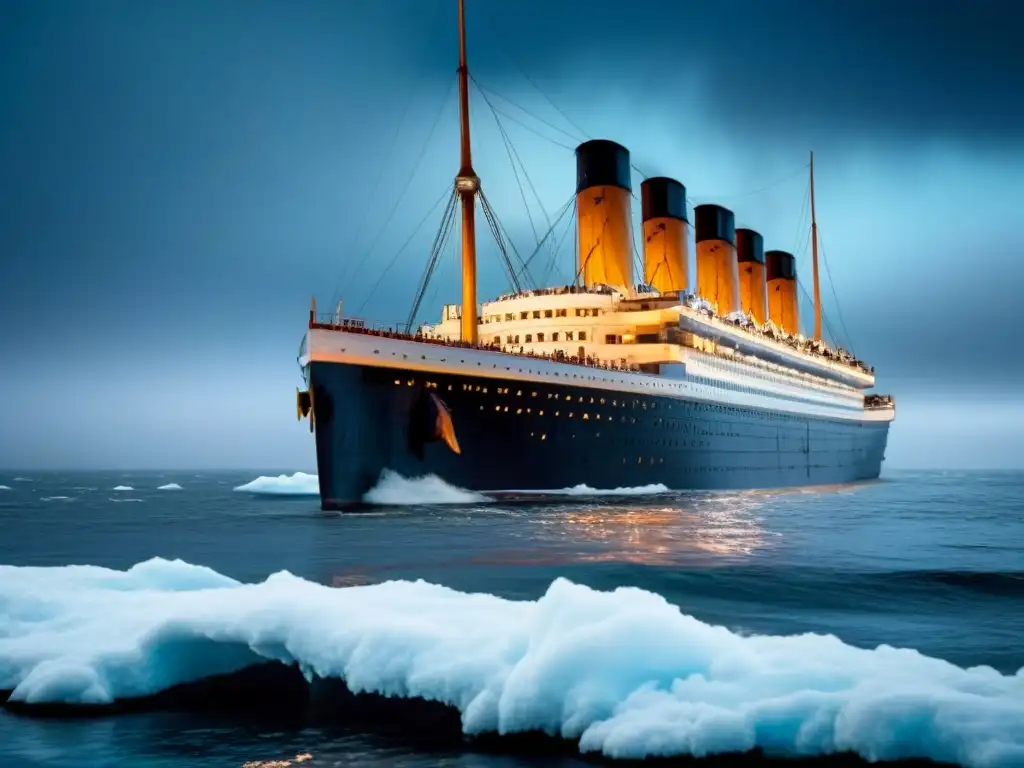 La majestuosidad del Titanic naufragando en aguas heladas, una exposición emocionante