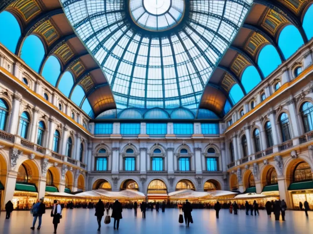 Explora la majestuosidad de la histórica Galleria Vittorio Emanuele II en Milán desde crucero