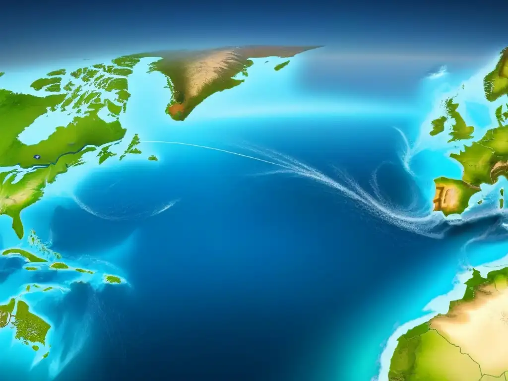 Mapa digital minimalista de ruta de crucero sobre carta náutica, destacando beneficios de la cartografía digital en rutas marítimas