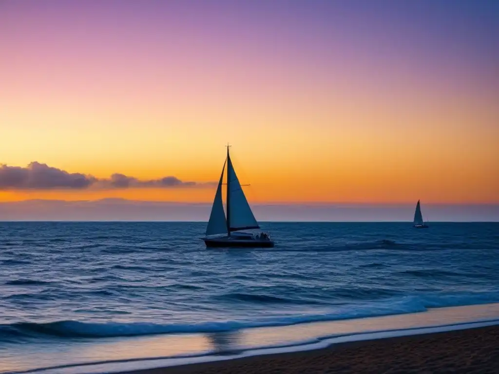 Un mar sereno al atardecer, reflejando luz dorada