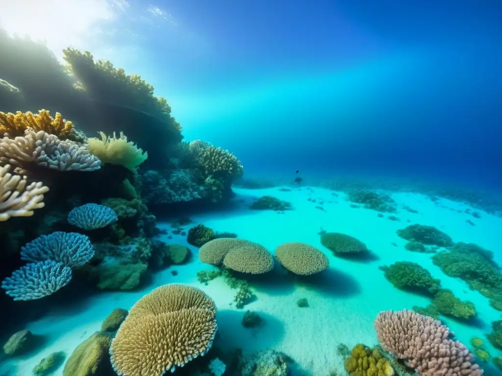 Maravillas submarinas: agua turquesa cristalina, arrecife de coral vibrante y peces coloridos