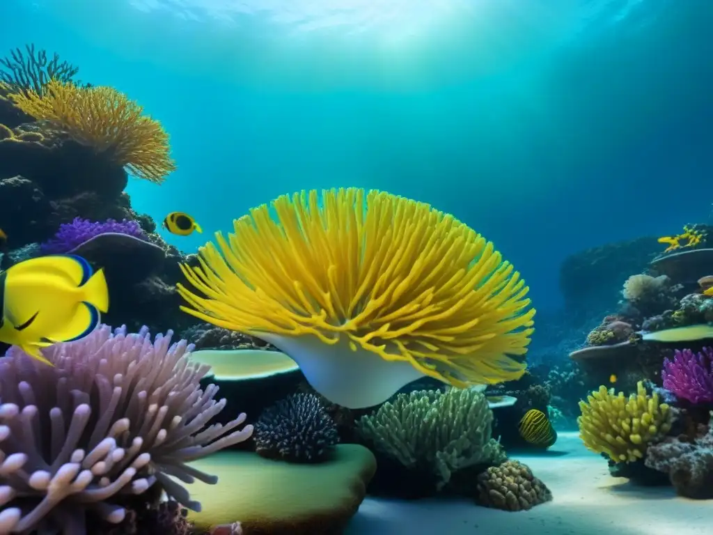 Maravilloso ecosistema marino impactado por el turismo de cruceros, con vibrante arrecife de coral y diversa vida marina