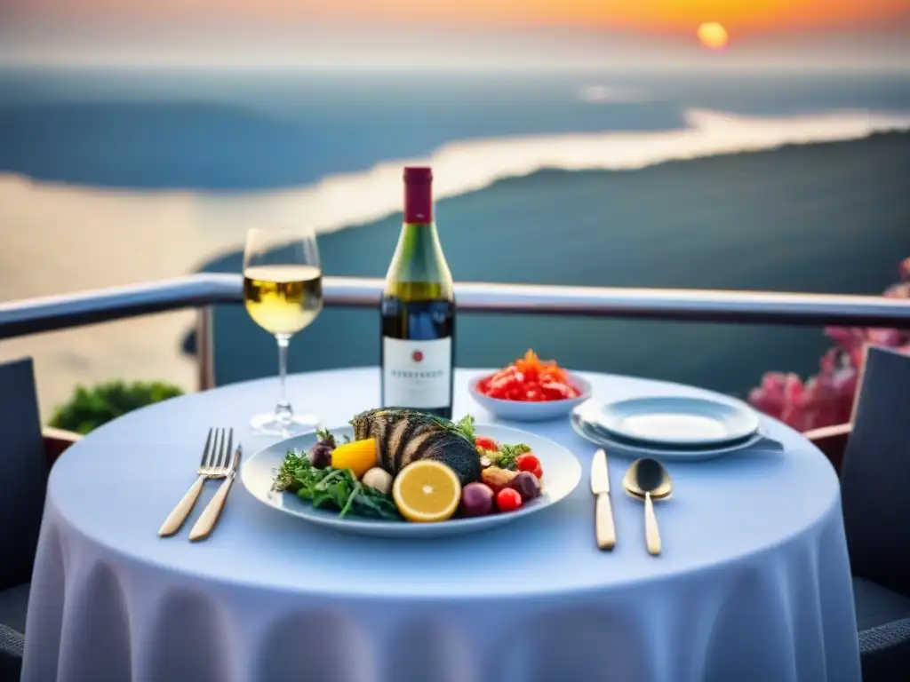 Disfruta de un maridaje de vinos y comidas saludables en un crucero con vistas al mar