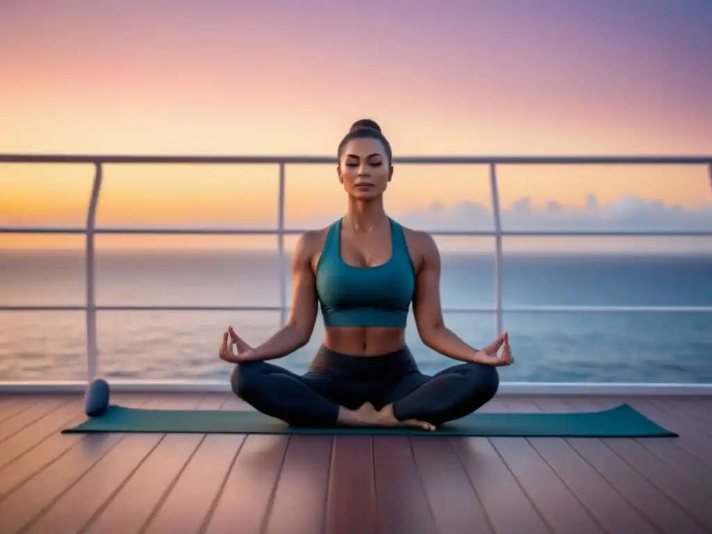 Meditación matutina en crucero de bienestar transformación personal