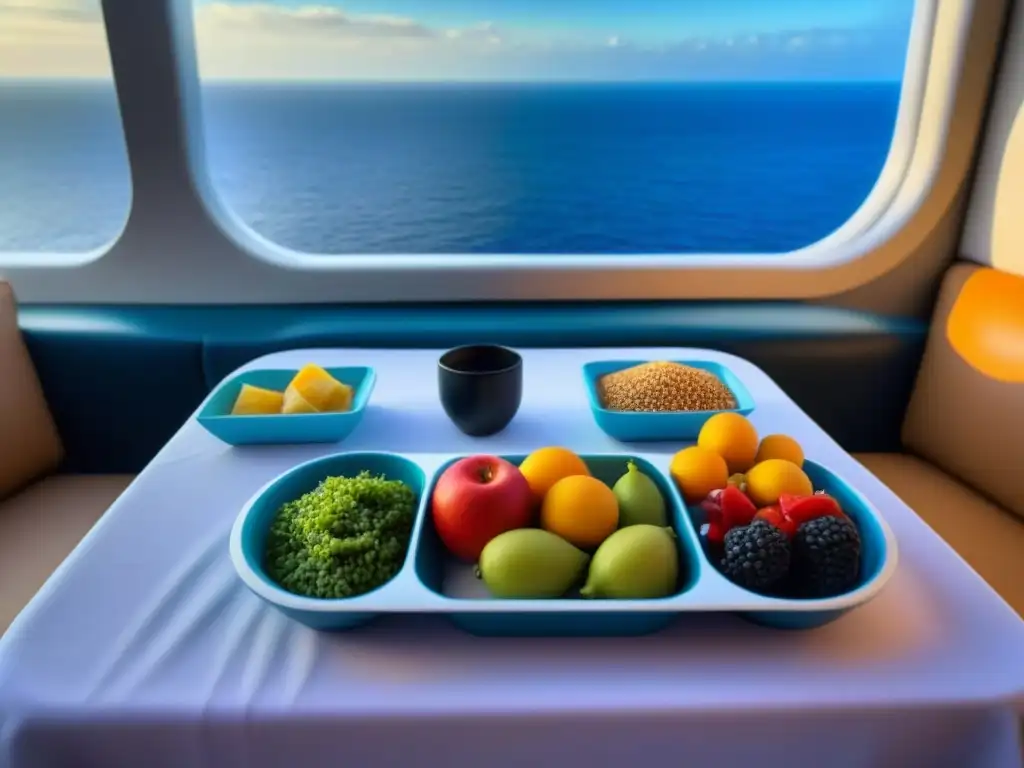 Un menú infantil saludable en crucero: colorido y equilibrado, con alimentos apetitosos y nutritivos para los más pequeños