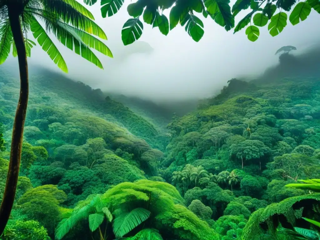 Un mundo de vida en la exuberante selva tropical, con aves coloridas y monos juguetones entre la densa vegetación