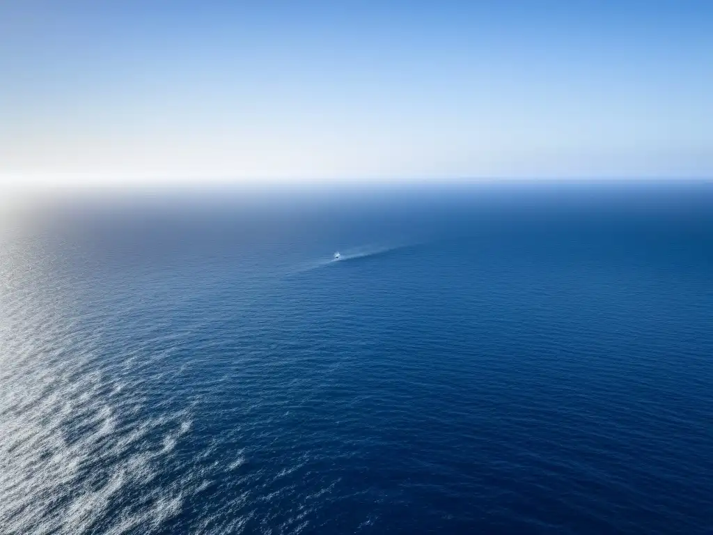 Un océano sereno desde un crucero, con aguas azules, cielo despejado y gaviotas