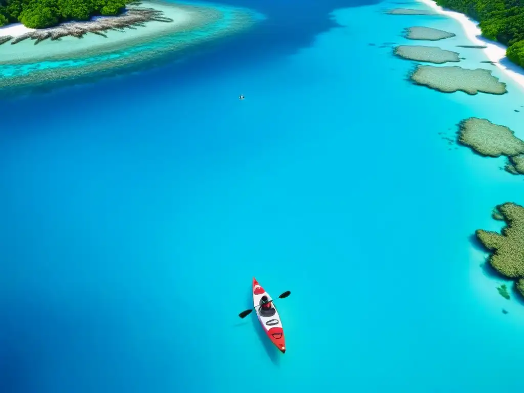 Kayak y paddleboarding en arrecifes: un escenario submarino sereno y vibrante con vida marina diversa y coloridos corales