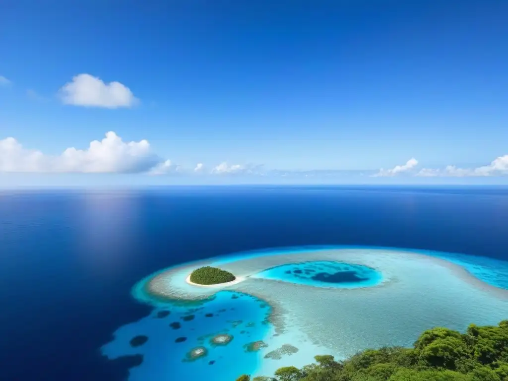 Un paisaje marino sereno con un crucero ecofriendly navegando