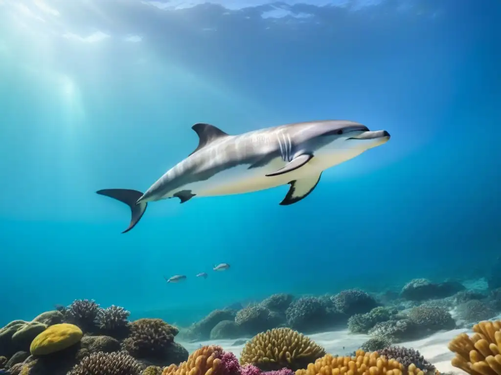 Un paraíso marino tranquilo con animales nadando libremente