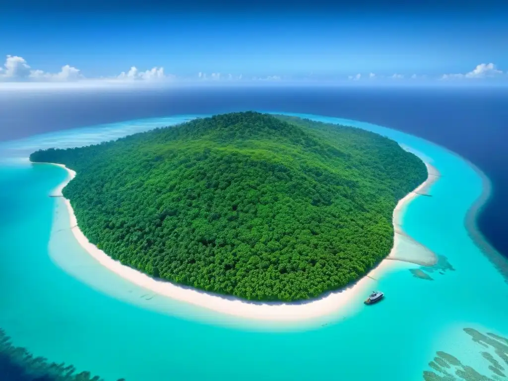 Un paraíso natural inexplorado: isla con selvas verdes, playas blancas y arrecifes coloridos