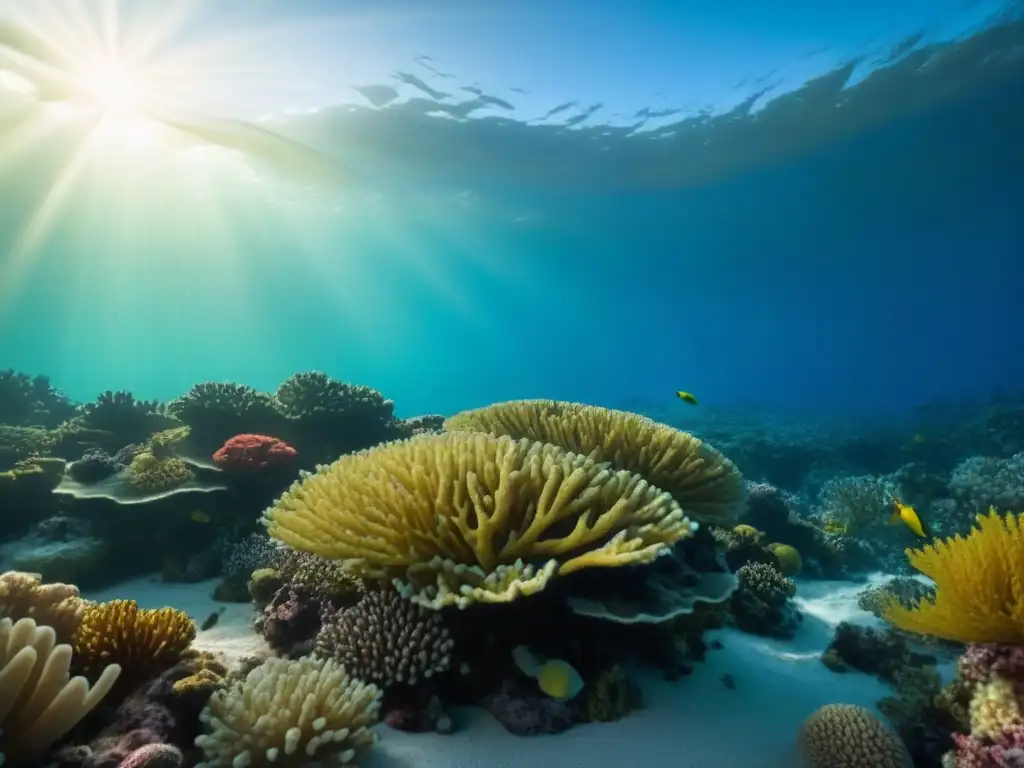 Un paraíso submarino lleno de vida y color en un arrecife de coral, ideal para la restauración arrecifes cruceros turismo