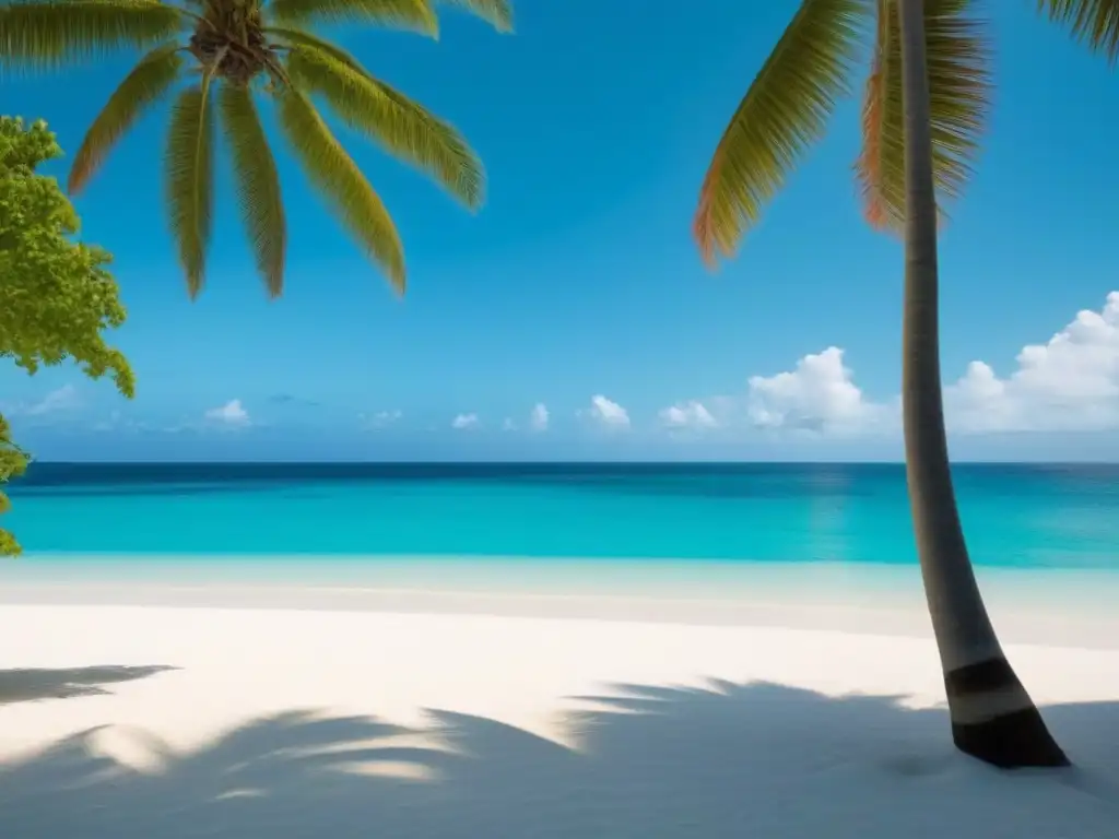 Un paraíso tropical en el Caribe con playa de arena blanca y aguas turquesas