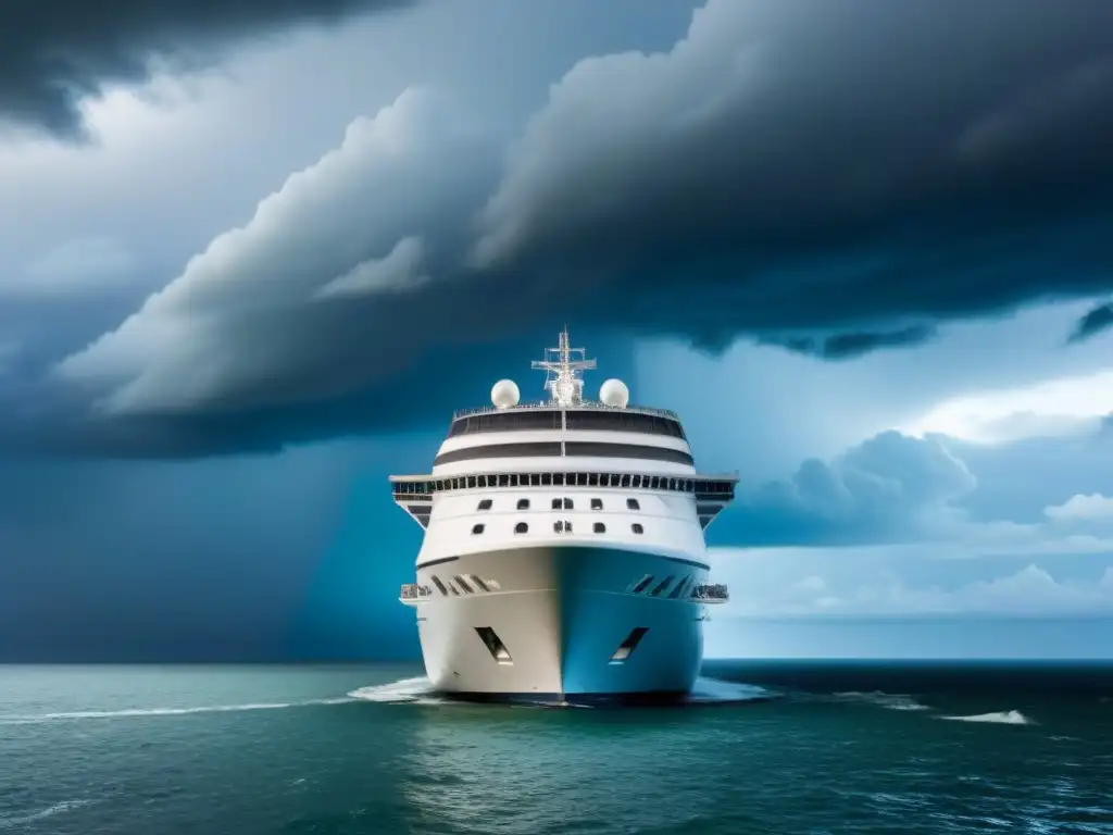 Preparación de cruceros ante tormentas climáticas en un puerto bullicioso