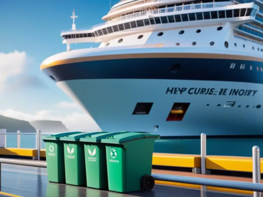 Un puerto con instalaciones de reciclaje a bordo de un crucero marítimo