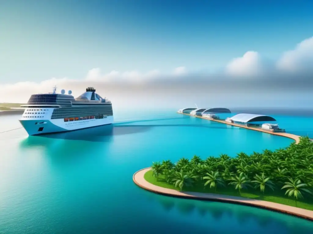 Un puerto verde futurista para cruceros con innovaciones tecnología verde puertos cruceros