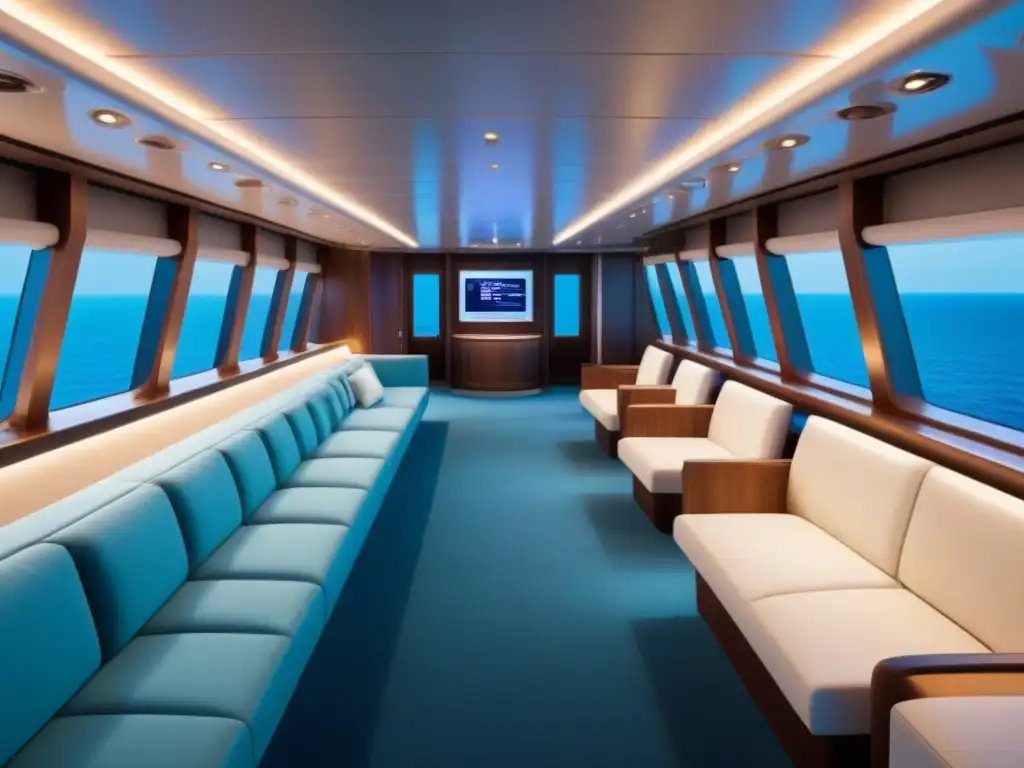 Diseño interior de crucero moderno y seguro Rediseño de espacios en cruceros para control de multitudes y bienestar de pasajeros