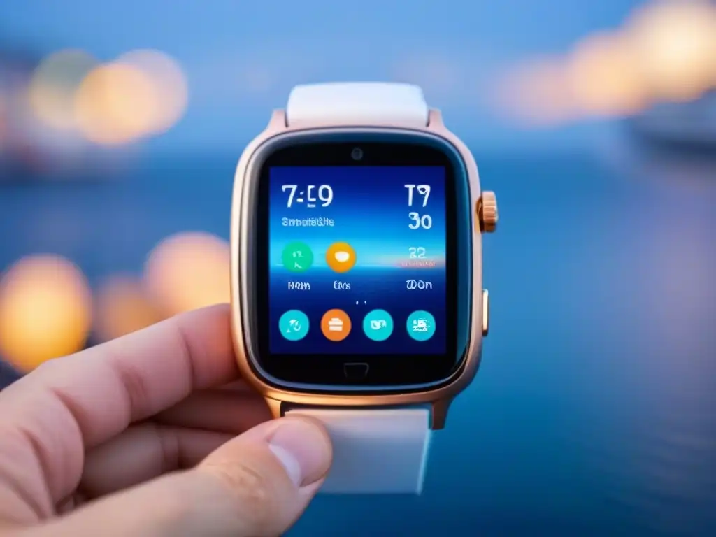 Smartwatch de lujo: náutico y moderno Un reloj inteligente de lujo con pantalla táctil vibrante, apps náuticas y diseño elegante para Gadgets de lujo para crucero