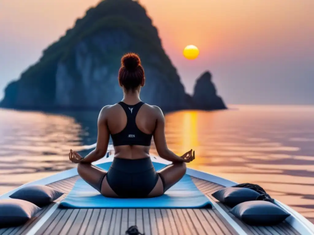 Retiro de yoga en el océano: meditación al amanecer en la cubierta de un velero