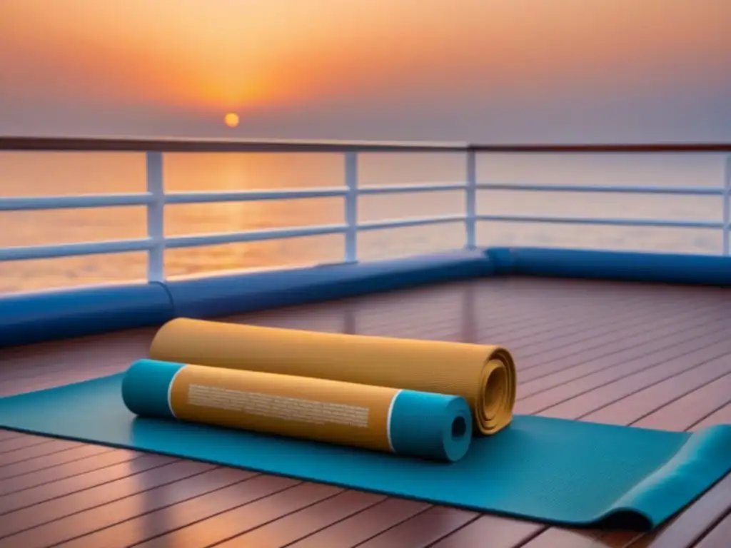 Retiro de yoga en el océano: paz y transformación en la cubierta de un lujoso crucero al atardecer