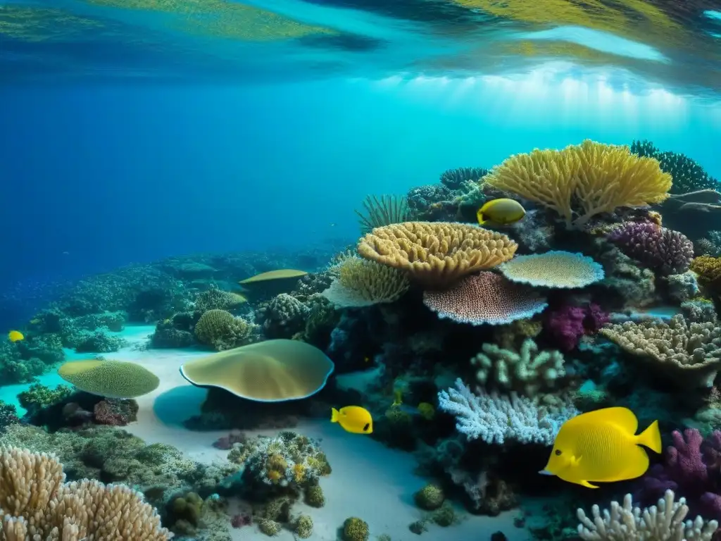 Sumérgete en la belleza de un arrecife de coral vibrante y diverso