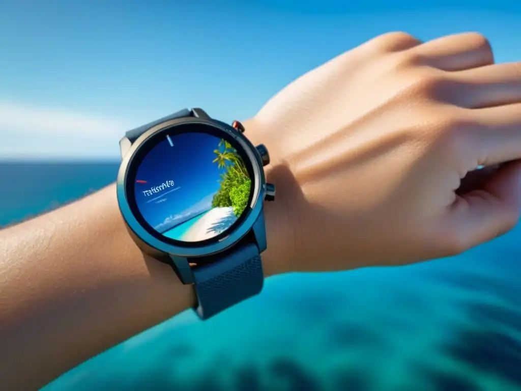 La tecnología impermeable para cruceros se fusiona con la serenidad del mar en un smartwatch sobre el agua