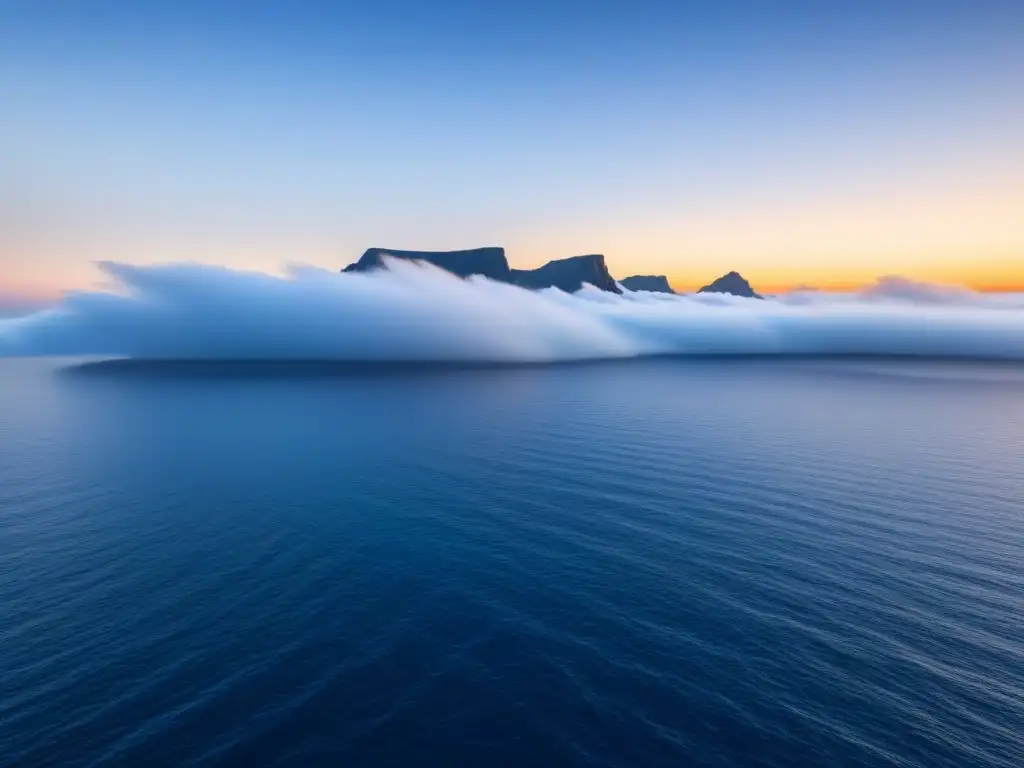 Profundidad azul: belleza y tranquilidad en el mar Un vasto y profundo océano azul marino, reflejando la tranquilidad y belleza del mar