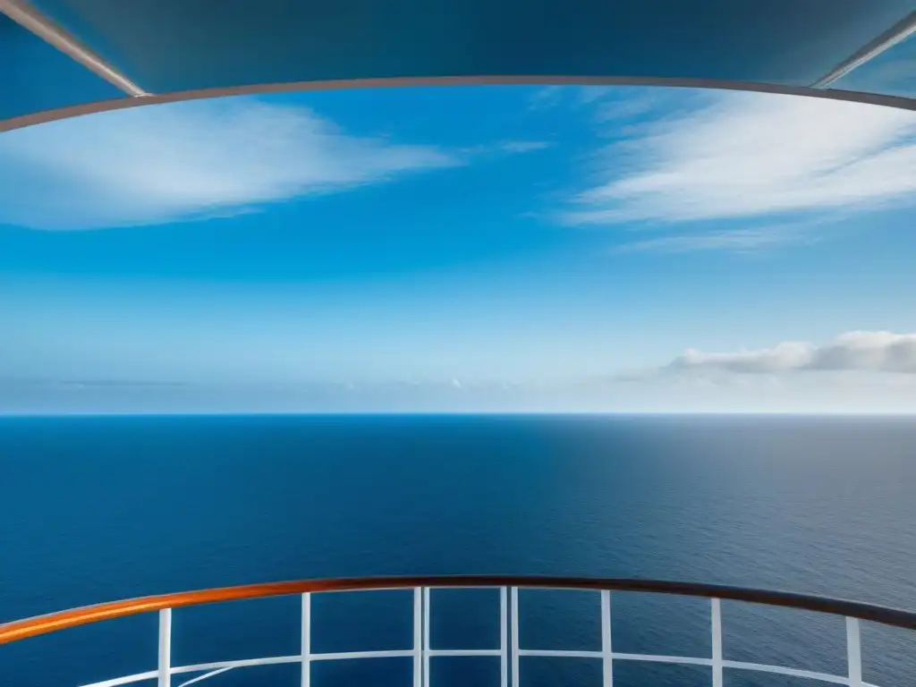 Viajero contempla el horizonte en un crucero, reflejando serenidad y libertad