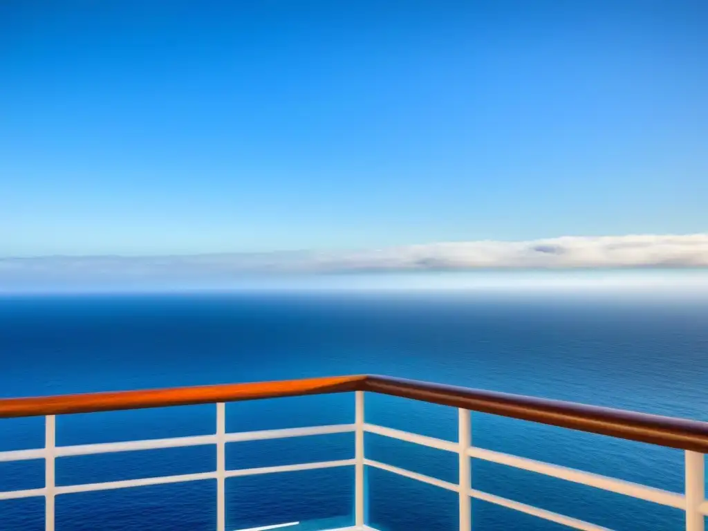 Vista serena del océano desde un crucero, aguas cristalinas y horizonte lejano