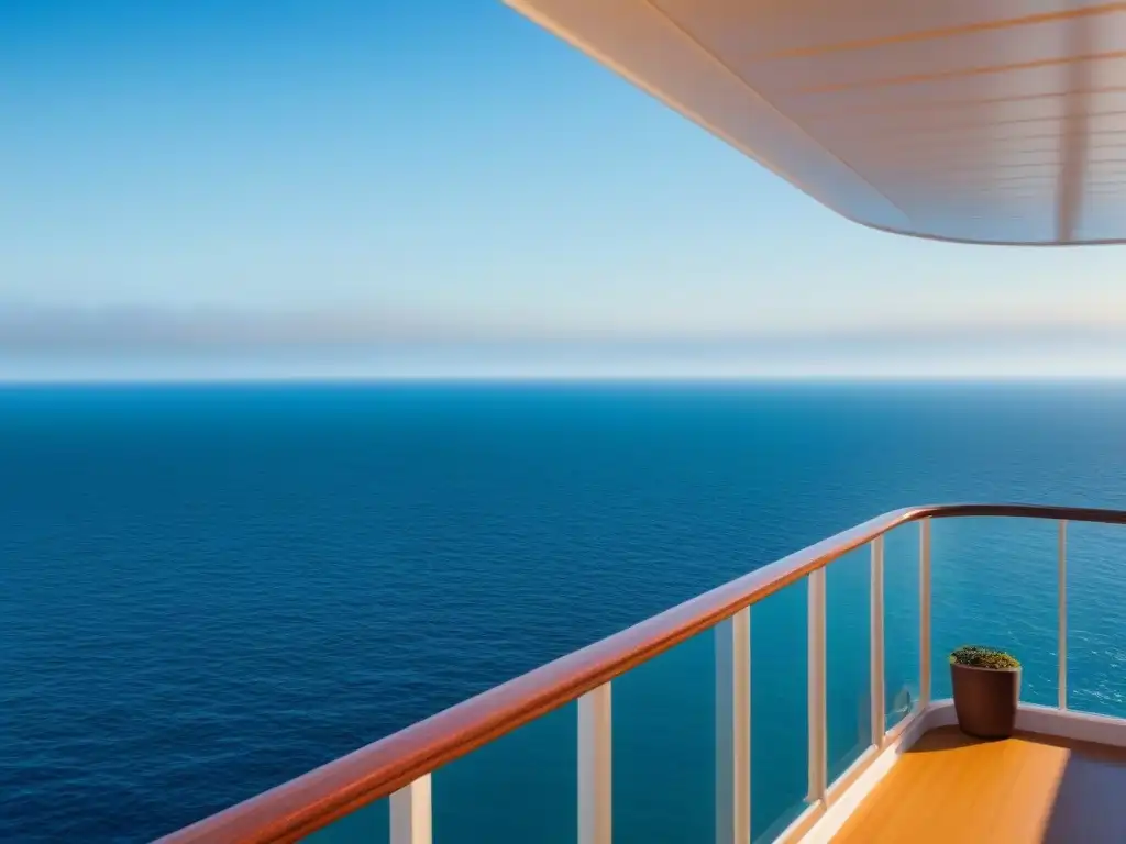 Vista tranquila del océano desde un crucero sin WiFi para desconectar